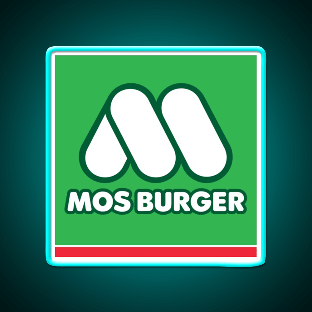 Mos Burger Logo Fast Food Led Neon Sign For Burger Place Rgb Color - Shineneon