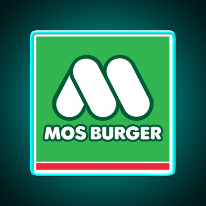 Mos Burger Logo Fast Food Led Neon Sign For Burger Place Rgb Color - Shineneon