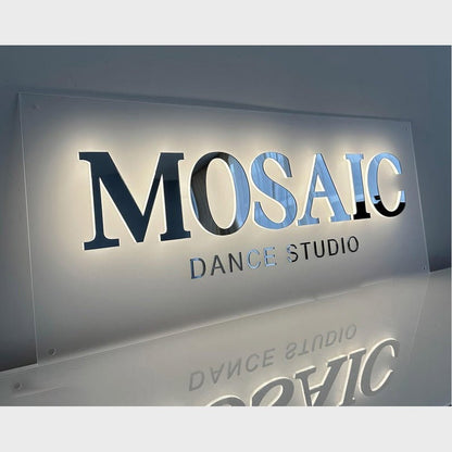 Mosaic Dance Studio Acrylic Business Logo Sign - Shineneon