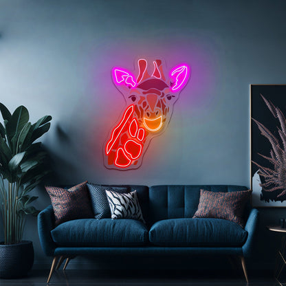 Mosaic Giraffe Artwork Wall Art - Shineneon