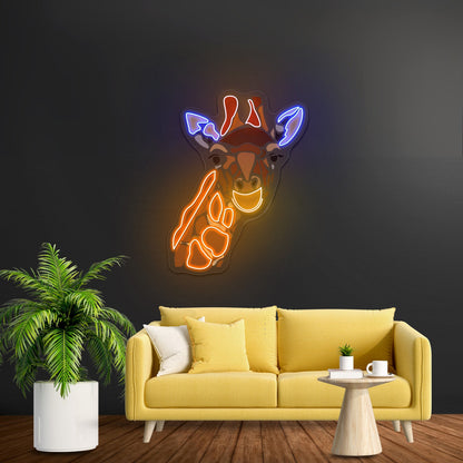Mosaic Giraffe Artwork Wall Art - Shineneon