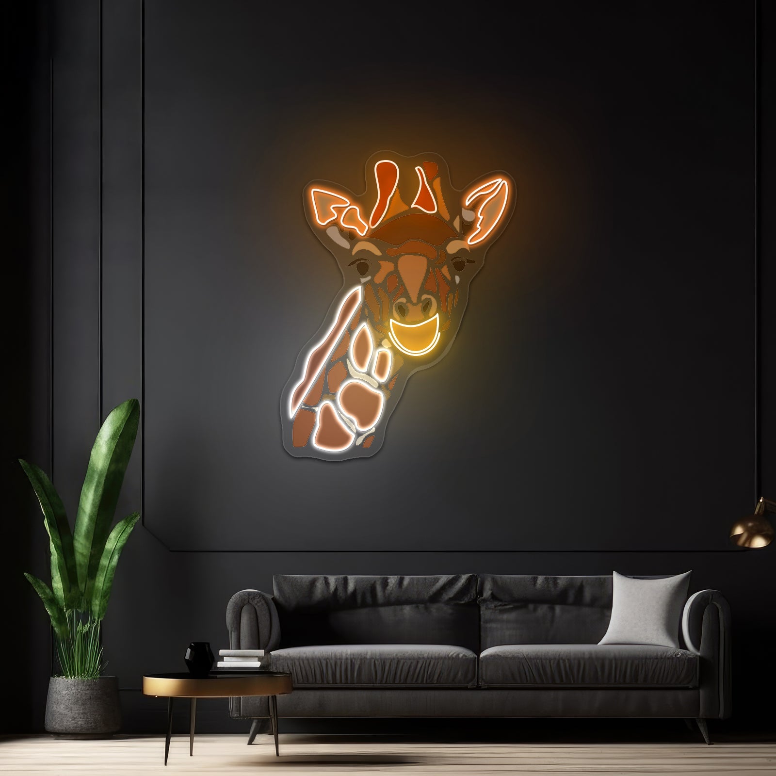 Mosaic Giraffe Artwork Wall Art - Shineneon