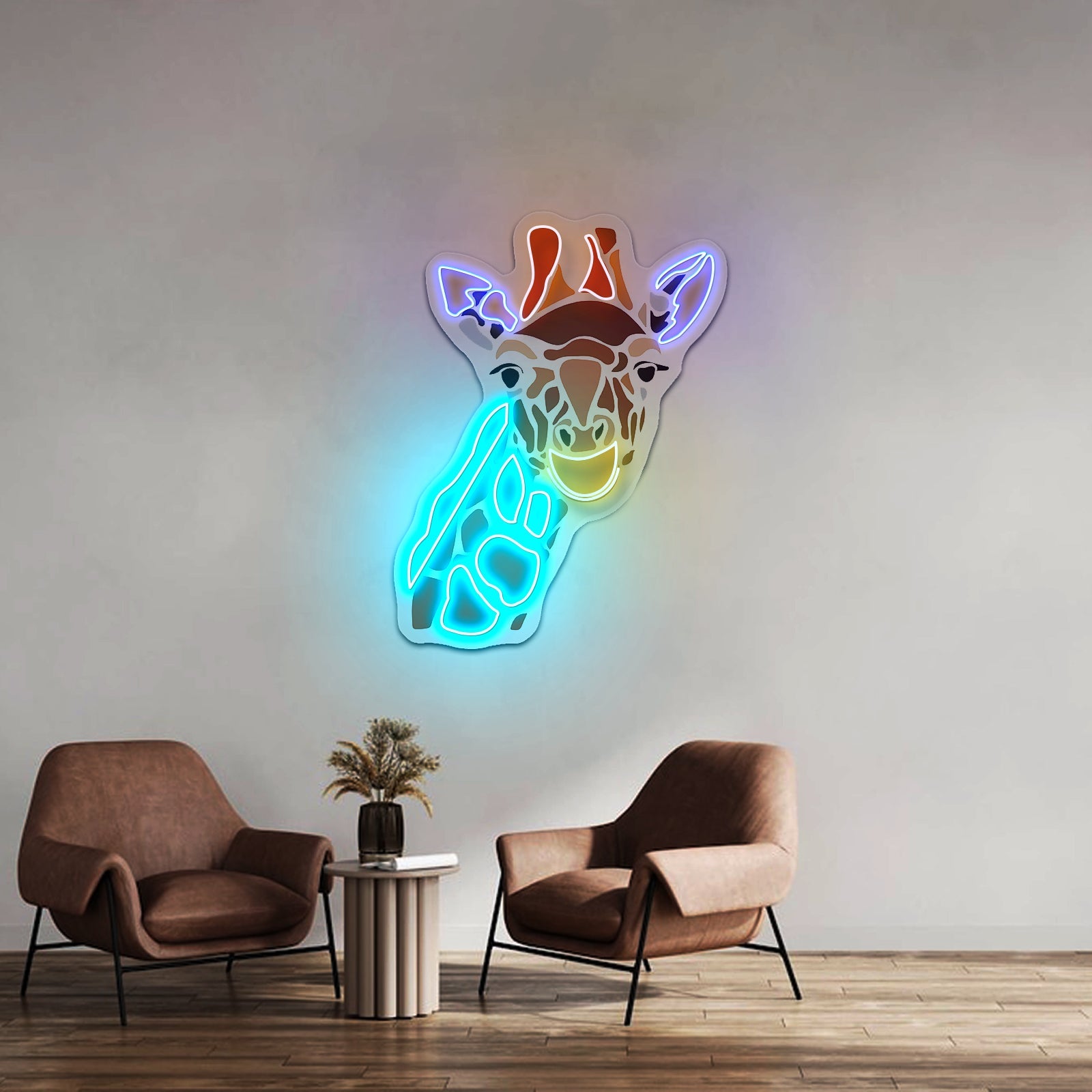 Mosaic Giraffe Artwork Wall Art - Shineneon