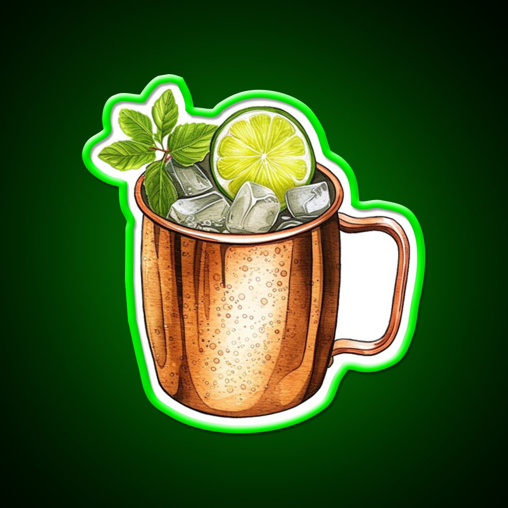 Moscow Mule Cocktail Sketch Doodle Cocktail Bar Decor Led Neon Sign Rgb Color - LED neon sign view 8
