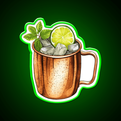 Moscow Mule Cocktail Sketch Doodle Cocktail Bar Decor Led Neon Sign Rgb Color - Shineneon