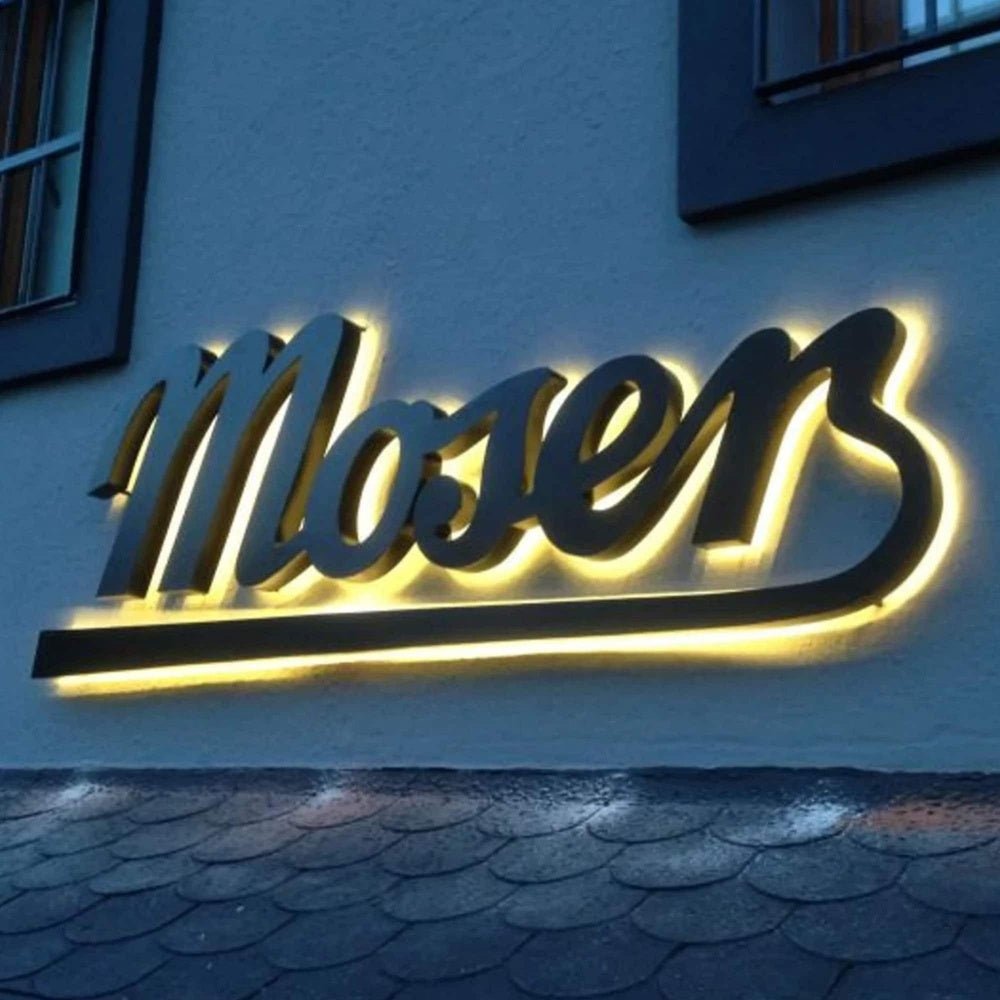 Mosers 3D Backlit Channel Letters Led Light Sign - Shineneon