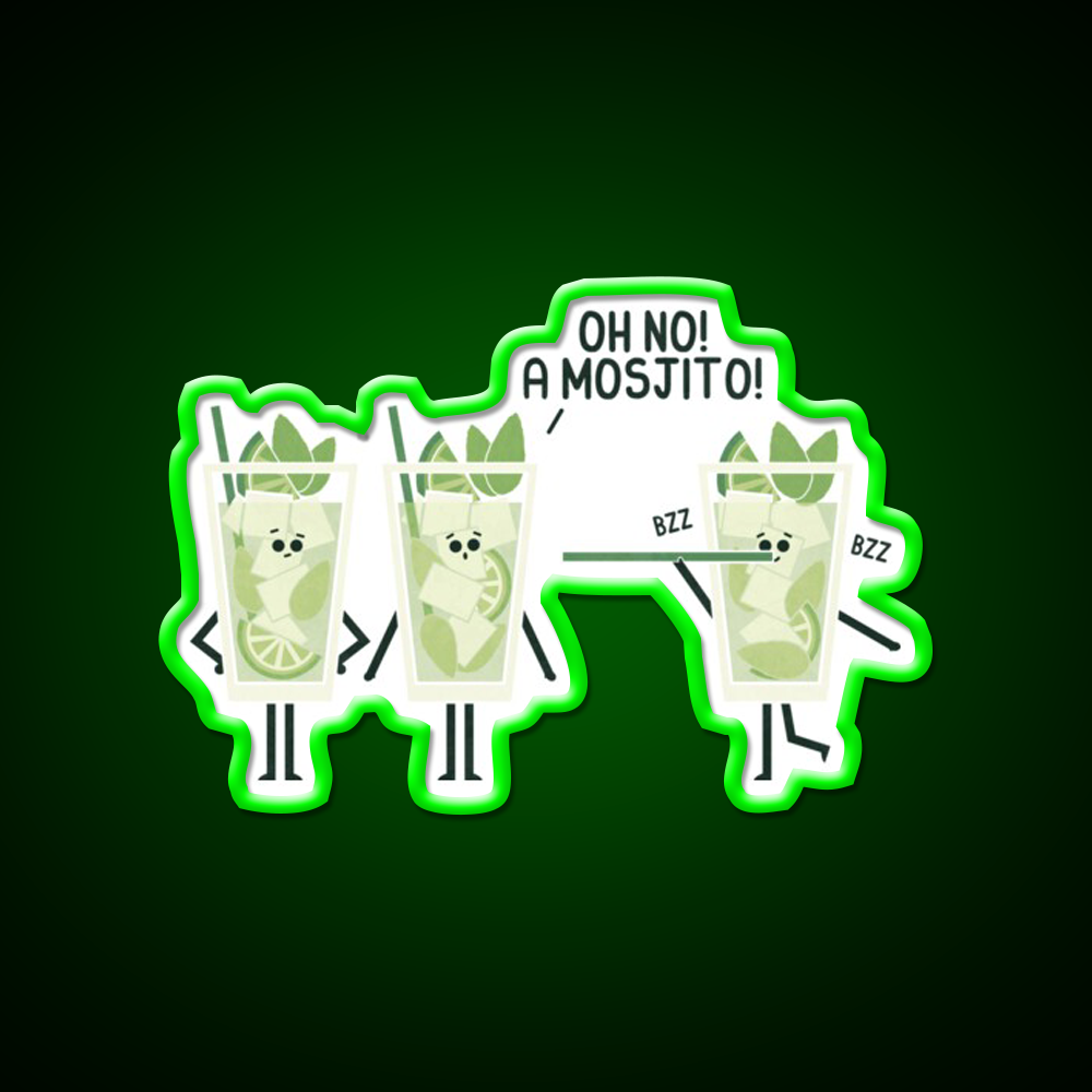 Mosjito Man Cave Bar Led Neon Sign Rgb Color