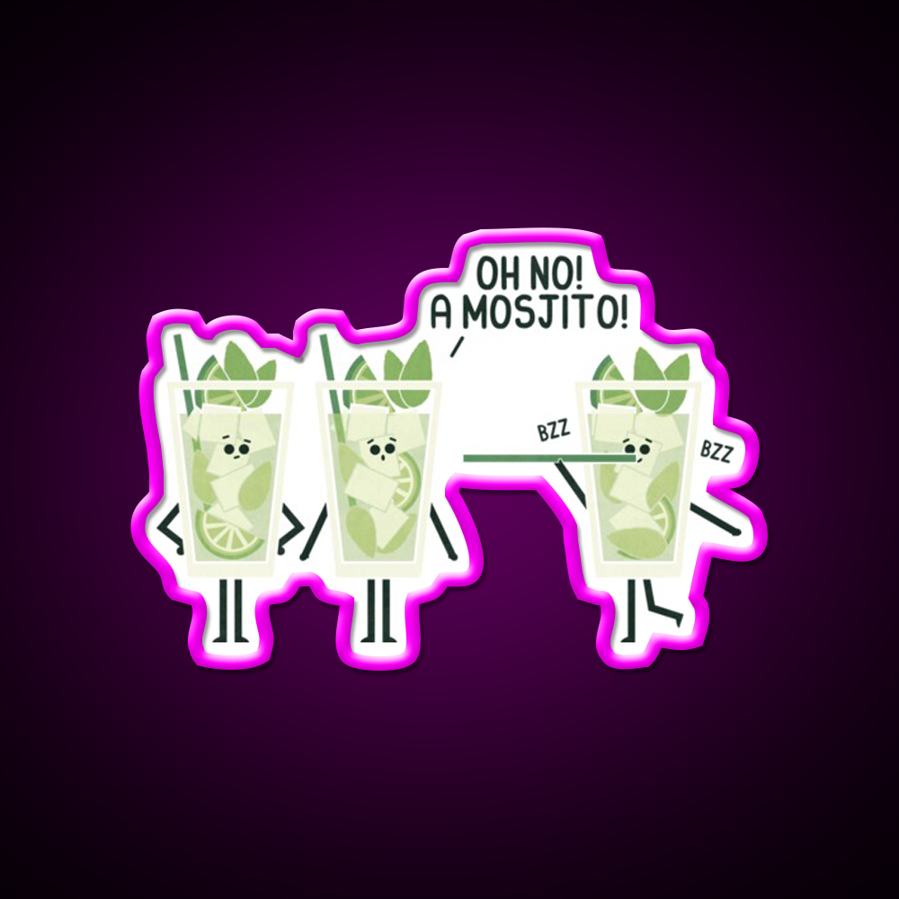 Mosjito Man Cave Bar Led Neon Sign Rgb Color