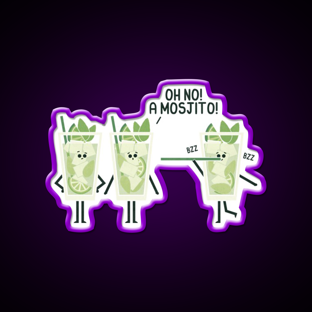 Mosjito Man Cave Bar Led Neon Sign Rgb Color