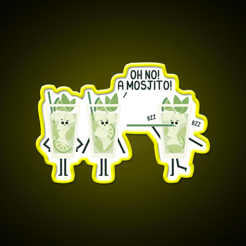 Mosjito Man Cave Bar Led Neon Sign Rgb Color