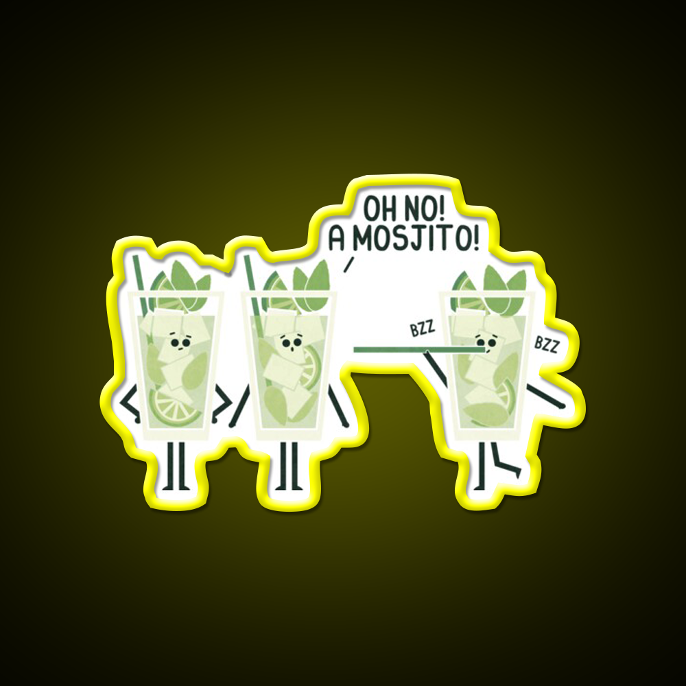 Mosjito Man Cave Bar Led Neon Sign Rgb Color