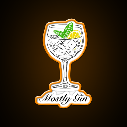 Mostly Gin Cocktail Bar Decor Led Neon Sign Rgb Color - LED neon sign view 6