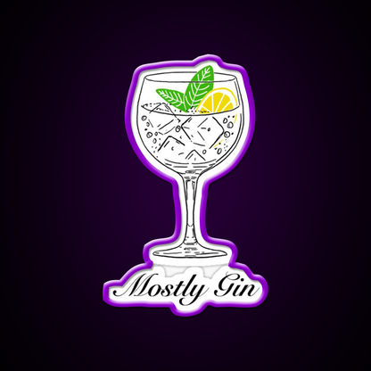 Mostly Gin Cocktail Bar Decor Led Neon Sign Rgb Color - LED neon sign view 9