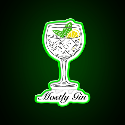 Mostly Gin Cocktail Bar Decor Led Neon Sign Rgb Color - Shineneon