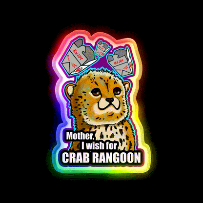 Mother I Wish For Crab Rangoon Version 2 Led Neon Sign Chinese Food Rgb Color