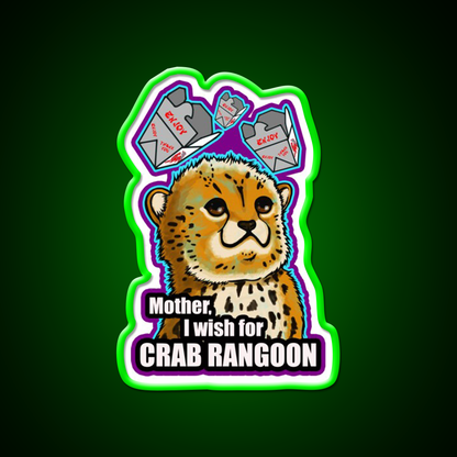 Mother I Wish For Crab Rangoon Version 2 Led Neon Sign Chinese Food Rgb Color