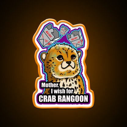 Mother I Wish For Crab Rangoon Version 2 Led Neon Sign Chinese Food Rgb Color