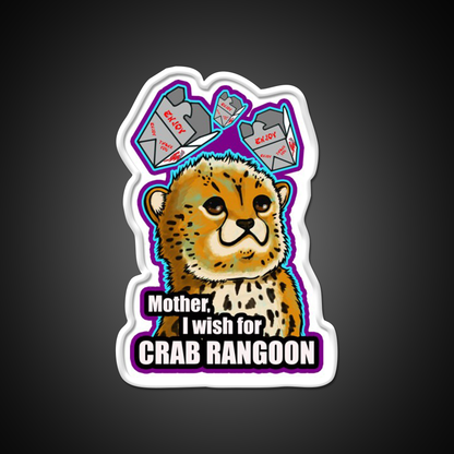 Mother I Wish For Crab Rangoon Version 2 Led Neon Sign Chinese Food Rgb Color