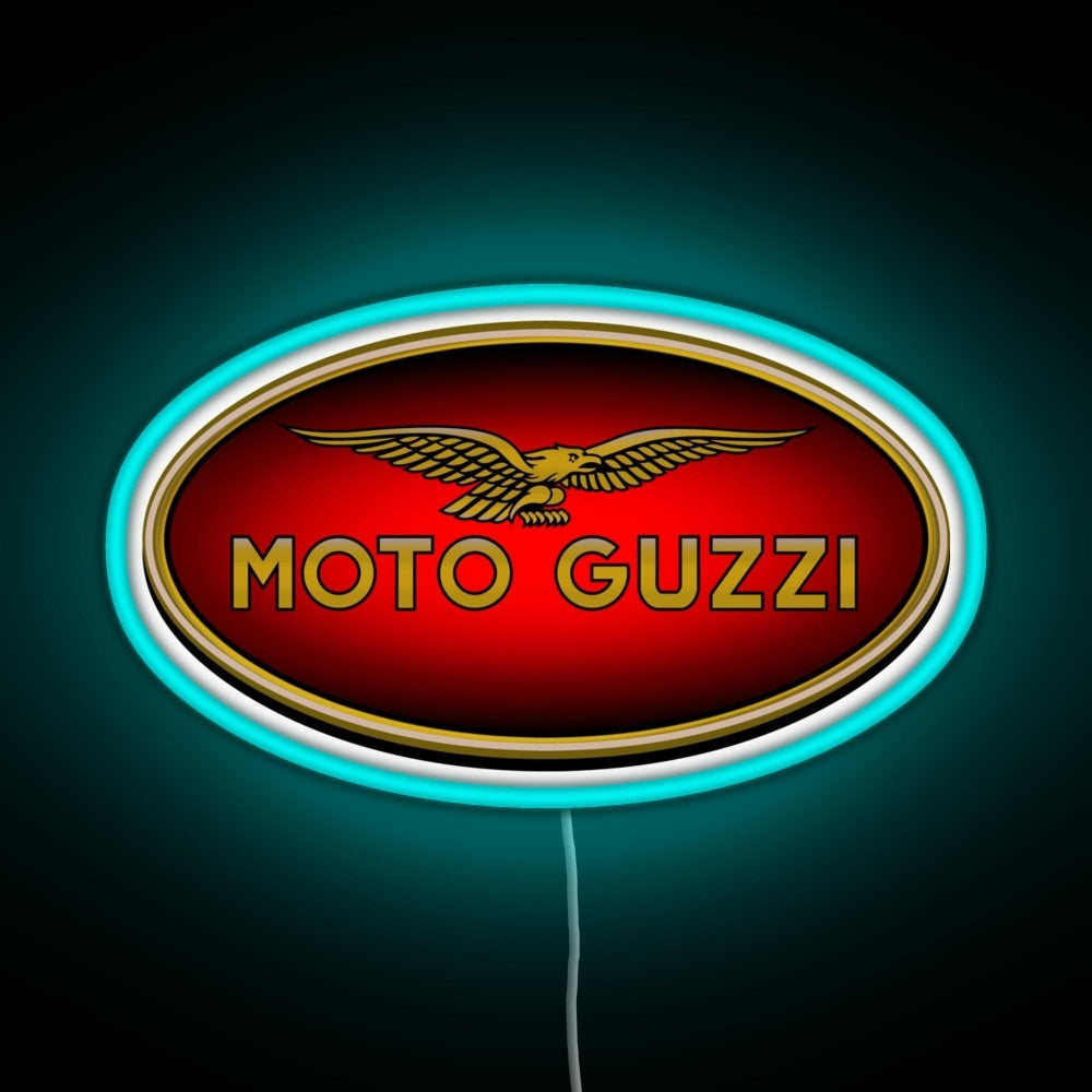 Moto Guzzi Logo Type 1 Colour Rgb Neon Sign