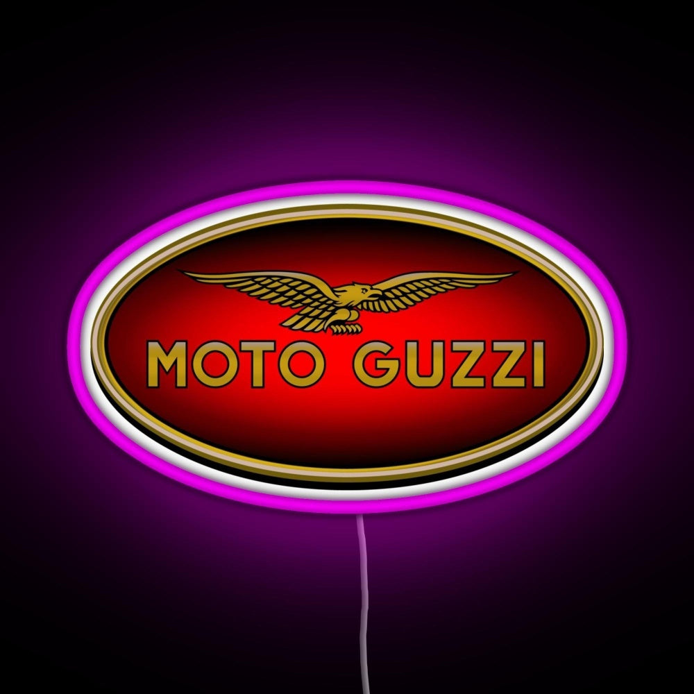 Moto Guzzi Logo Type 1 Colour Rgb Neon Sign - LED neon sign view 8