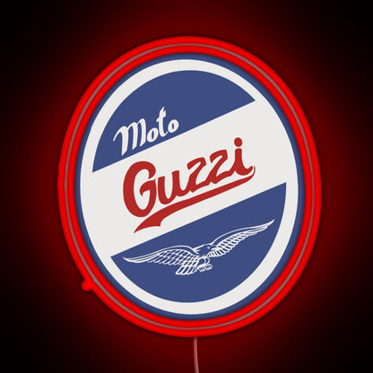 Moto Guzzi Rgb Neon Sign - LED neon sign close-up detail