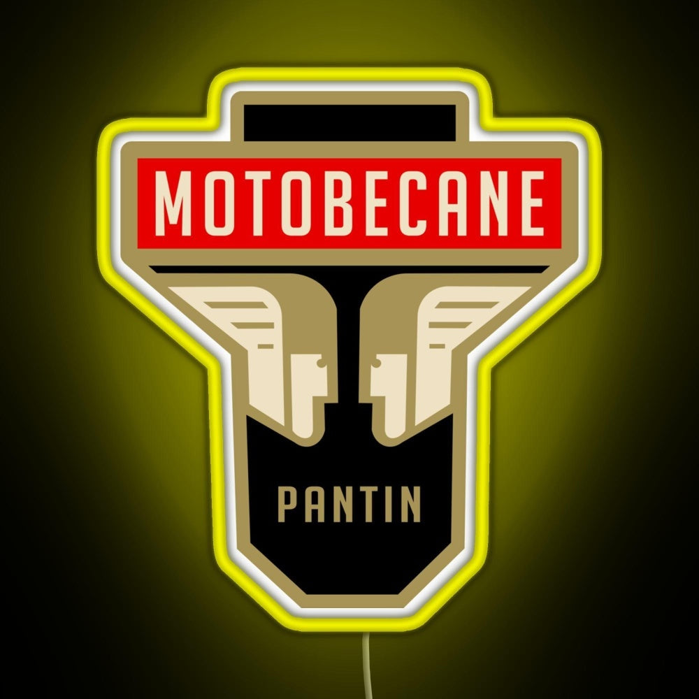 Motobecane Headstock Rgb Neon Sign - Size and dimension reference