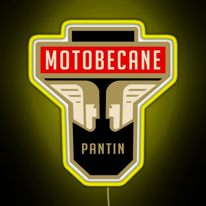 Motobecane Headstock Rgb Neon Sign - Size and dimension reference