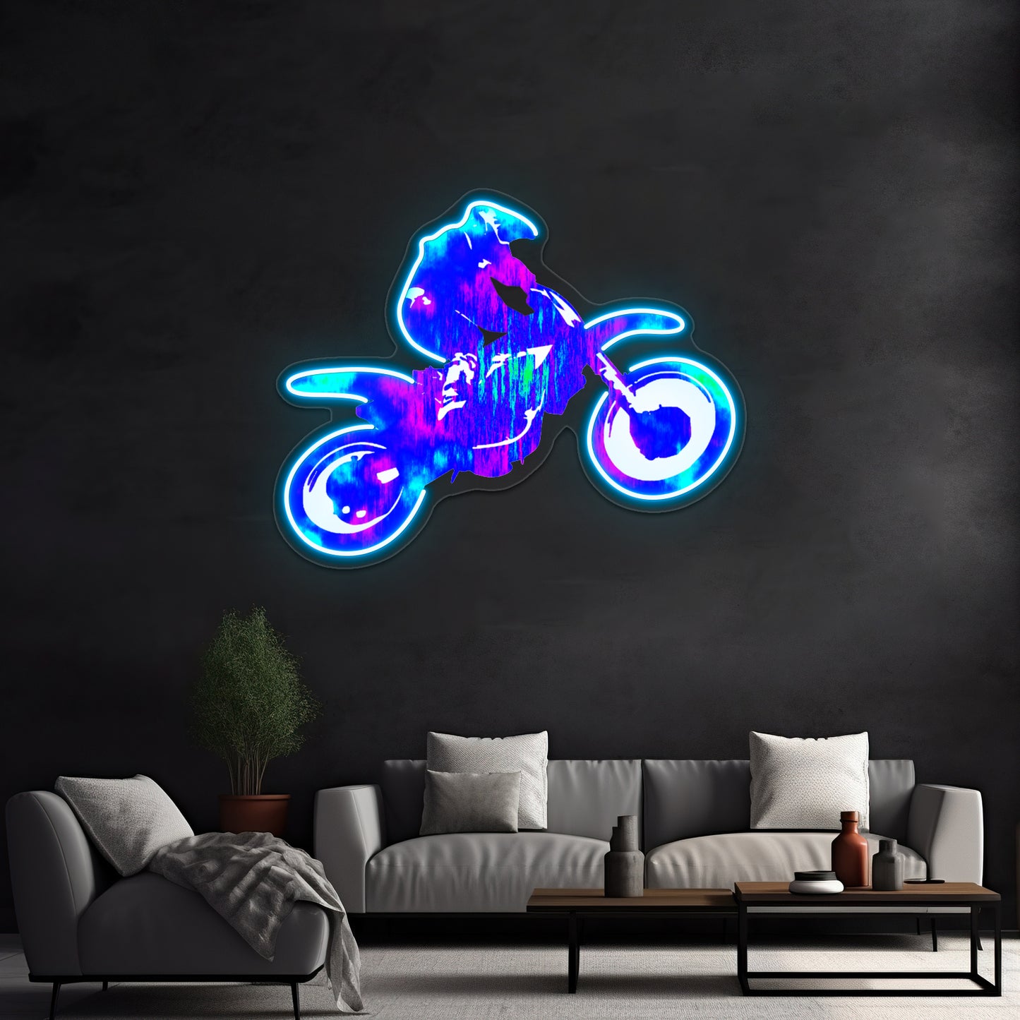 Motocross High Wall Artwork Neon Signs