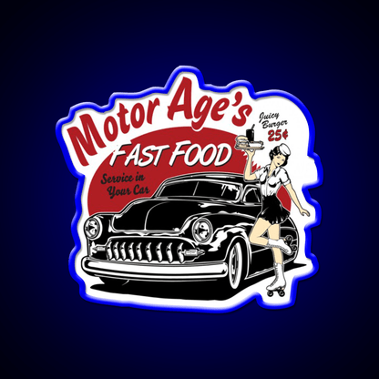 Motor Age Fast Food Essential Fast Food Led Neon Sign For Burger Place Rgb Color - Shineneon
