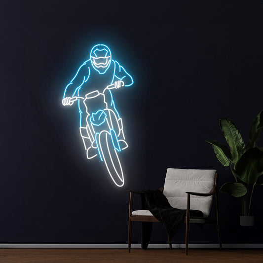 Motorbike Neon Sign Off Road Sport Room Wall Decor