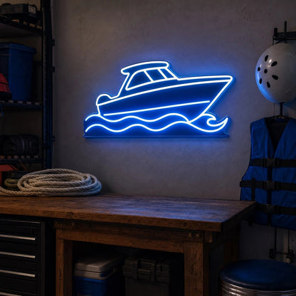 Motorboat On Waves LED Neon Sign - Shineneon
