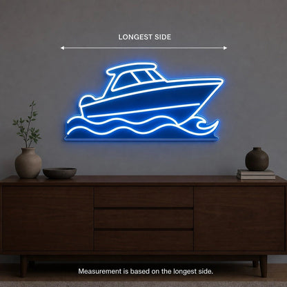 Motorboat On Waves LED Neon Sign - Shineneon
