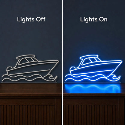 Motorboat On Waves LED Neon Sign - Shineneon