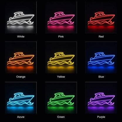 Motorboat On Waves LED Neon Sign - Shineneon