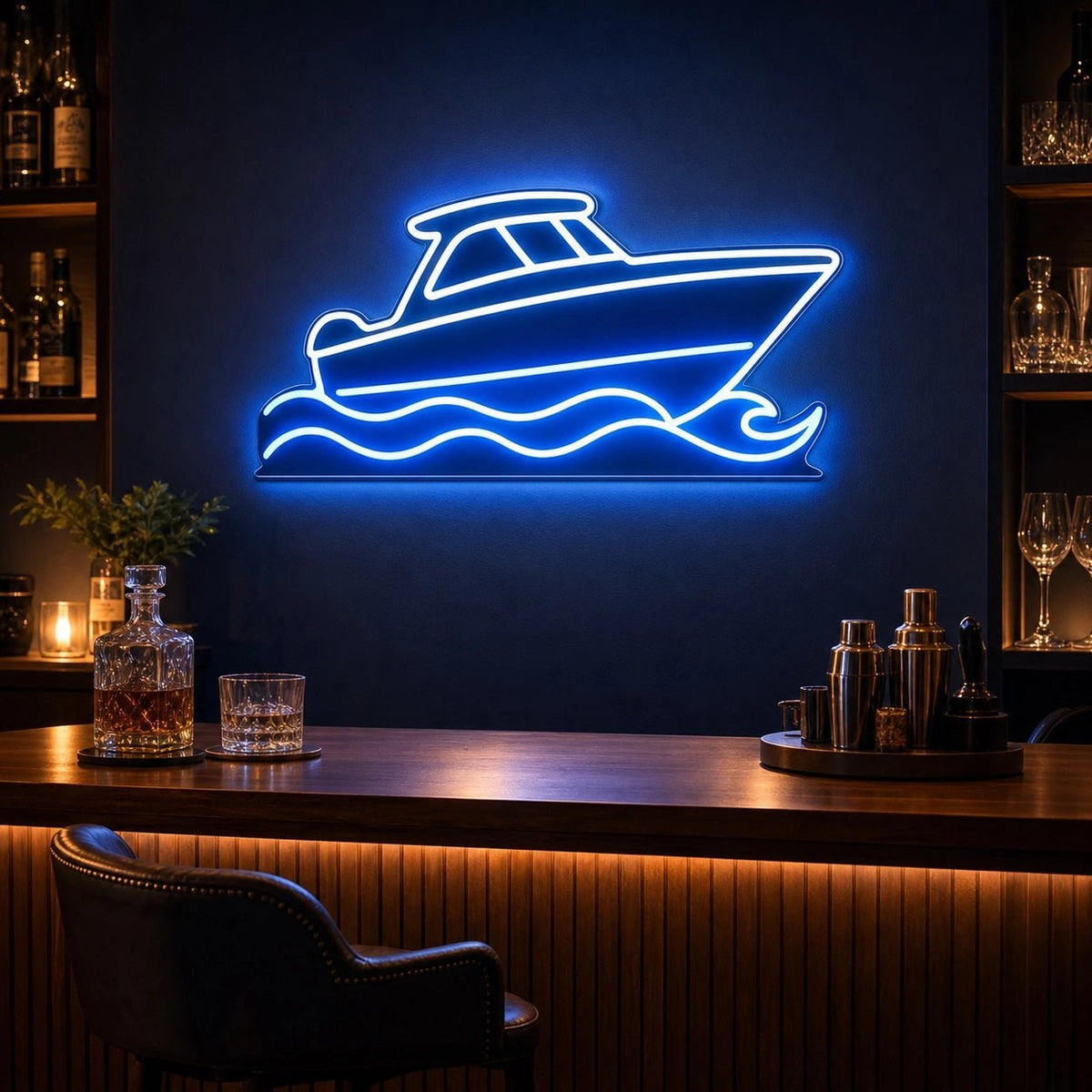 Motorboat On Waves LED Neon Sign - Shineneon