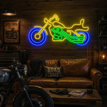 Motorcycle Lounge Neon Sign LED Neon Sign real lifestyle scene