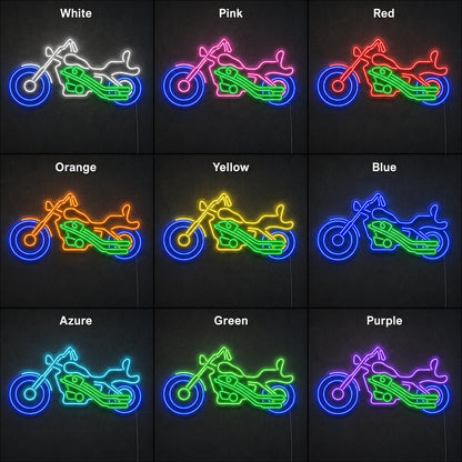 Motorcycle Lounge Neon Sign LED Neon Sign color grid