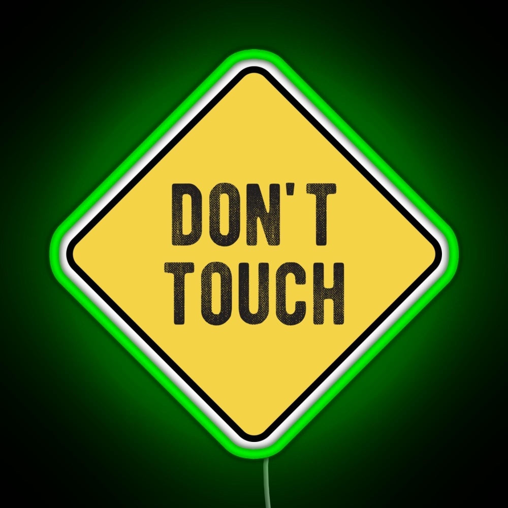 Motorcycle Or Biker Helmet Design Dont Touch Warning Rgb Neon Sign - LED neon sign view 7
