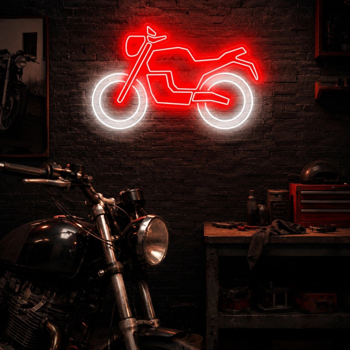 Motorcycle Outline LED Neon Sign - Shineneon