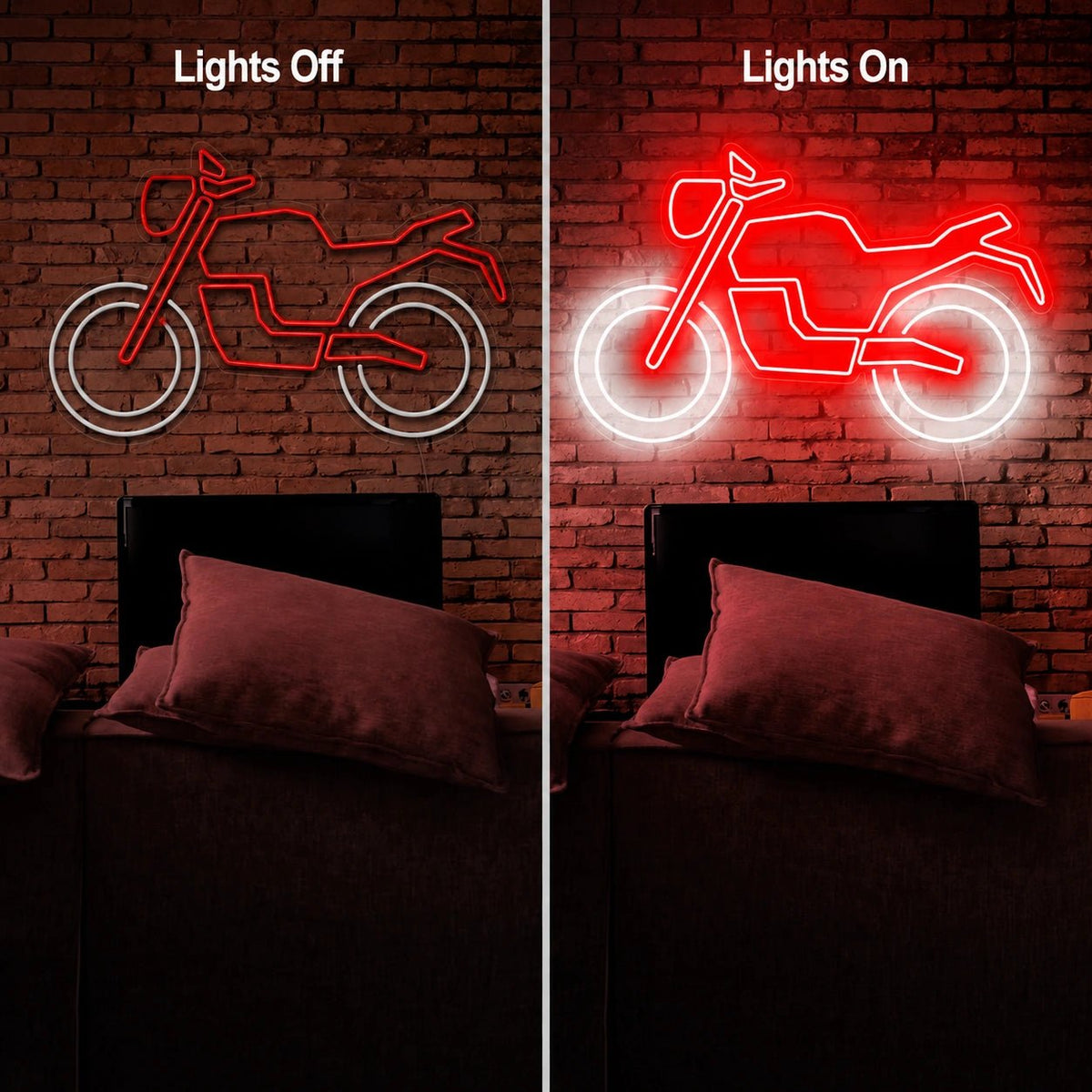 Motorcycle Outline LED Neon Sign - Shineneon