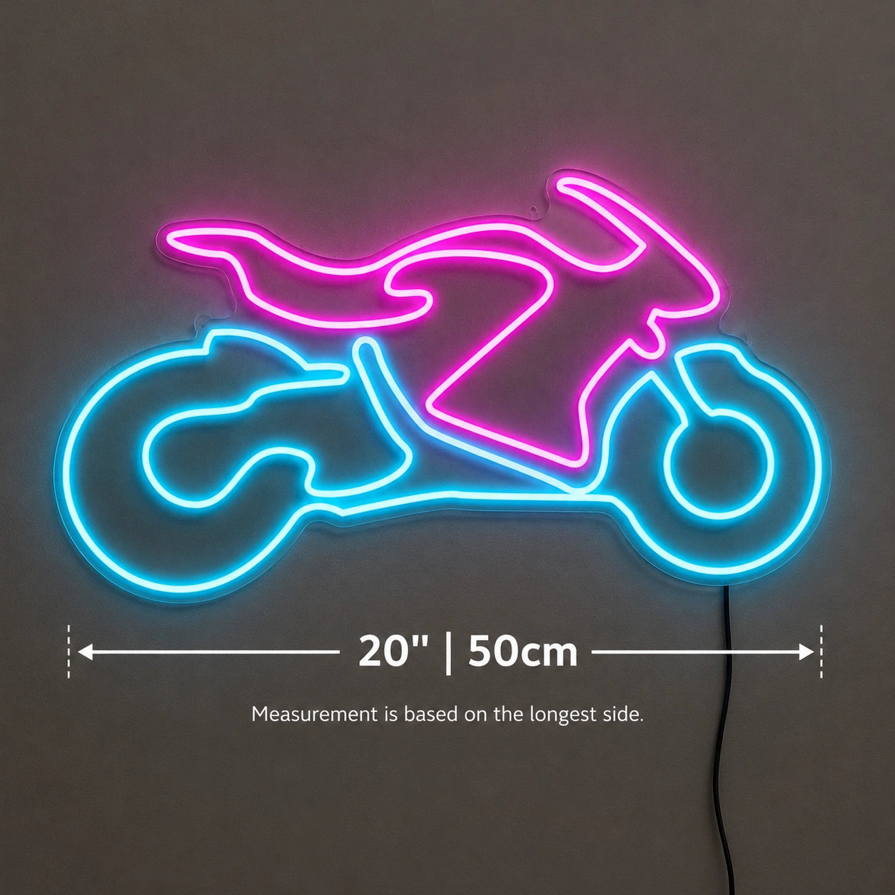 Motorcycle Outline Neon Sign LED Neon Sign size image