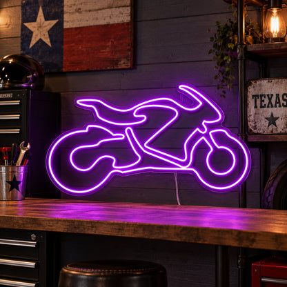 Motorcycle Side Profile LED Neon Sign - Shineneon