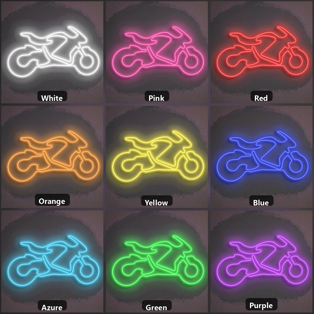 Motorcycle Side Profile Vintage LED Neon Sign - Shineneon