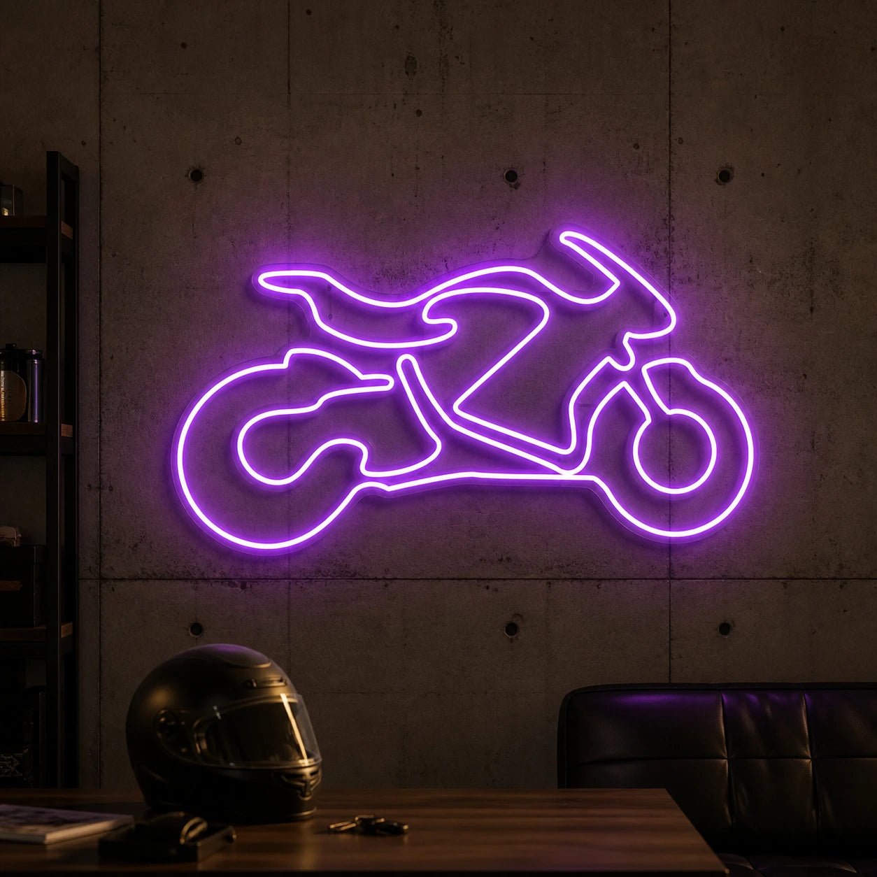 Motorcycle Side Profile Vintage LED Neon Sign - Shineneon