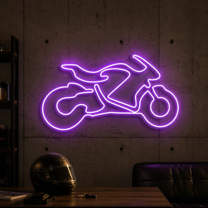 Motorcycle Side Profile Vintage LED Neon Sign - Shineneon