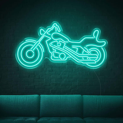 Motorcycle Silhouette Amber Led Neon Sign For Industrial Wall Décor | Shineneon