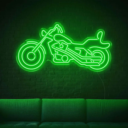 Motorcycle Silhouette Amber Led Neon Sign For Industrial Wall Décor | Shineneon