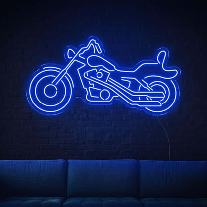 Motorcycle Silhouette Amber Led Neon Sign For Industrial Wall Décor - Shineneon