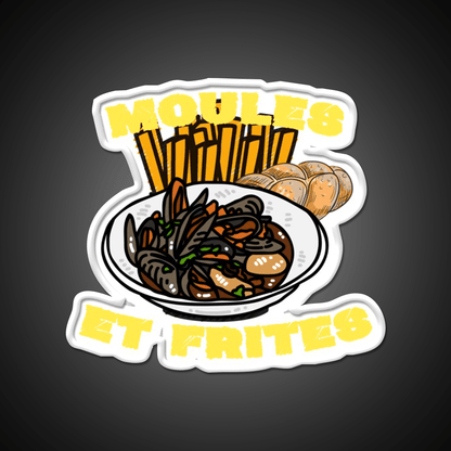 Moules Et Frites Fast Food Led Neon Sign For Burger Place Rgb Color - Shineneon