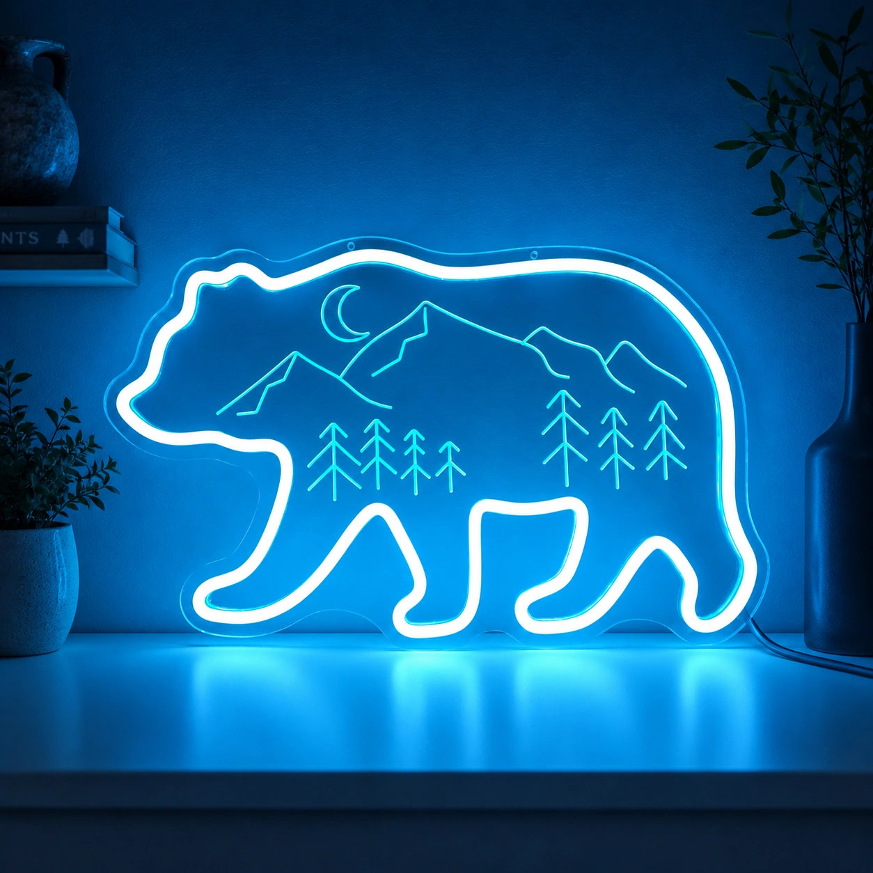 Mountain Bear Outline Neon Sign LED Neon Sign high-converting product image